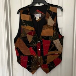 Chico's Multicolor Patchwork Vest